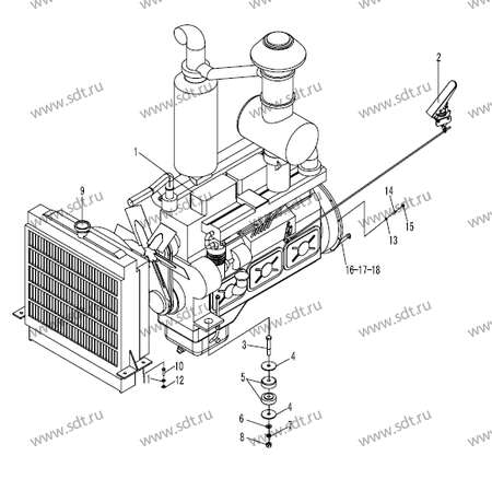 Радиатор охлаждения (под WD615G.220 (G0374))